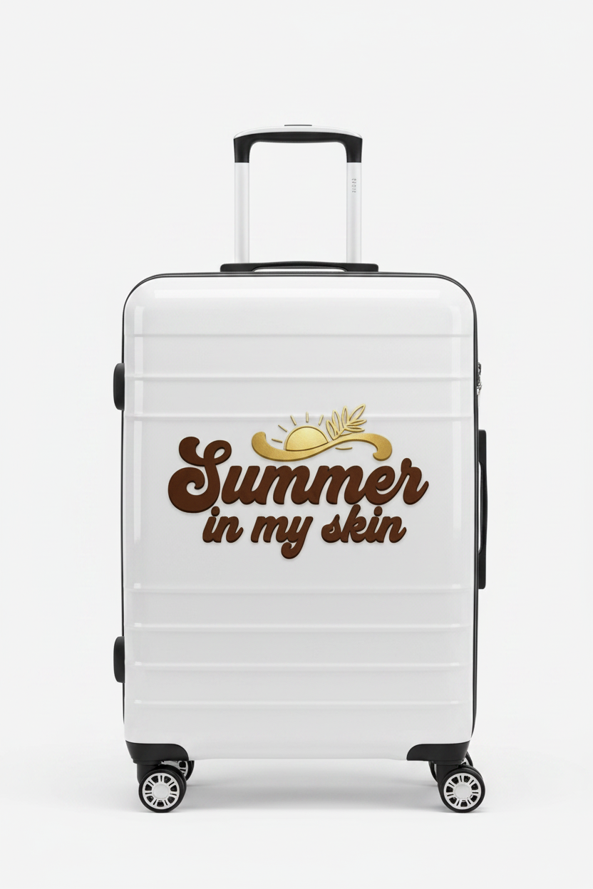Summer in My Skin - White Suitcase Mockup